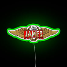 Charger l'image dans la galerie, The James Motorcycles Wings RGB neon sign green