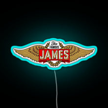 Charger l'image dans la galerie, The James Motorcycles Wings RGB neon sign lightblue