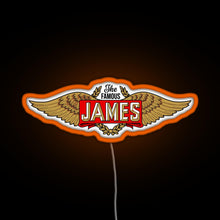 Charger l'image dans la galerie, The James Motorcycles Wings RGB neon sign orange