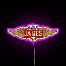 Charger l'image dans la galerie, The James Motorcycles Wings RGB neon sign  pink