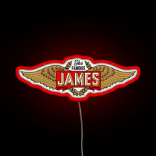Charger l'image dans la galerie, The James Motorcycles Wings RGB neon sign red