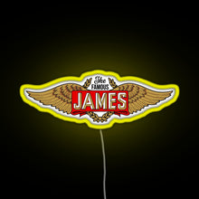 Charger l'image dans la galerie, The James Motorcycles Wings RGB neon sign yellow
