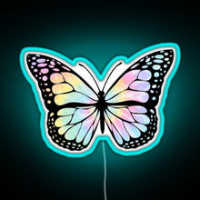 Charger l'image dans la galerie, Tie Dye Butterfly RGB neon sign lightblue