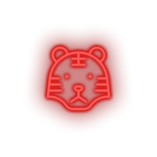 Charger l'image dans la galerie, red tiger led animal carnivore cartoon fauna tiger wild zoo neon factory