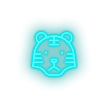 Charger l'image dans la galerie, ice_blue tiger led animal carnivore cartoon fauna tiger wild zoo neon factory