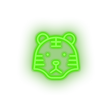 Charger l'image dans la galerie, green tiger led animal carnivore cartoon fauna tiger wild zoo neon factory