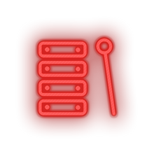 Charger l'image dans la galerie, red toys family children xylophone music child educative kid baby educational led neon factory