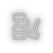 Charger l'image dans la galerie, white toys hammer mallet building blocks children family play child kid baby toy led neon factory