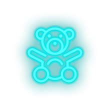 Charger l'image dans la galerie, ice_blue toys stuffed family children baby toy child teddy kid bear play led neon factory
