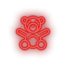 Charger l'image dans la galerie, red toys stuffed family children baby toy child teddy kid bear play led neon factory