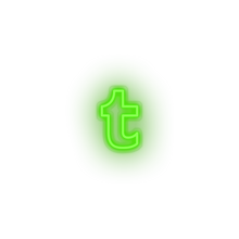 Charger l'image dans la galerie, green tumblr social network brand logo led neon factory