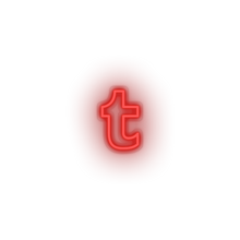 Charger l'image dans la galerie, red tumblr social network brand logo led neon factory