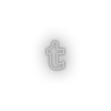 Charger l'image dans la galerie, white tumblr social network brand logo led neon factory