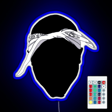 Charger l'image dans la galerie, Tupac Bandana Black RGB neon sign remote
