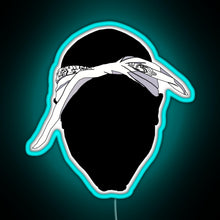 Charger l'image dans la galerie, Tupac Bandana Black RGB neon sign lightblue