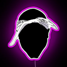 Charger l'image dans la galerie, Tupac Bandana Black RGB neon sign  pink