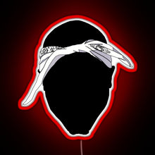 Charger l'image dans la galerie, Tupac Bandana Black RGB neon sign red
