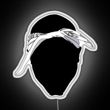 Charger l'image dans la galerie, Tupac Bandana Black RGB neon sign white