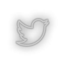 Charger l'image dans la galerie, white twiter social network brand logo led neon factory