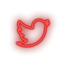 Charger l'image dans la galerie, red twiter social network brand logo led neon factory