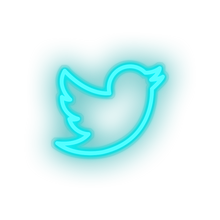 Charger l'image dans la galerie, ice_blue twiter social network brand logo led neon factory
