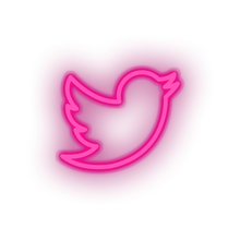 Charger l'image dans la galerie, pink twiter social network brand logo led neon factory