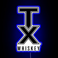 Charger l'image dans la galerie, tx whiskey RGB neon sign blue