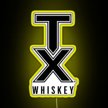 Charger l'image dans la galerie, tx whiskey RGB neon sign yellow