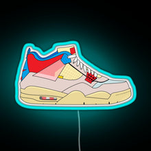 Charger l'image dans la galerie, Union x Jordan 4 Guava ice RGB neon sign lightblue