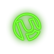 Charger l'image dans la galerie, green utorrent social network brand logo led neon factory