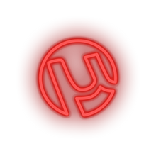 Charger l'image dans la galerie, red utorrent social network brand logo led neon factory