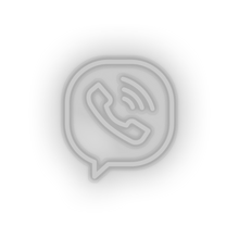 Charger l'image dans la galerie, white viber social network brand logo led neon factory