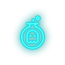 Charger l'image dans la galerie, ice_blue video game bowl ghost led neon factory