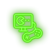 Charger l'image dans la galerie, green video game controller monitor led neon factory