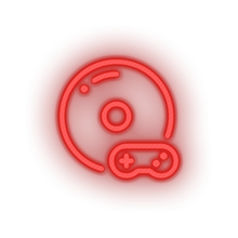 Charger l'image dans la galerie, red video game disk controller led neon factory