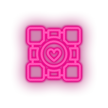 Charger l'image dans la galerie, pink video game logo companion cube led neon factory