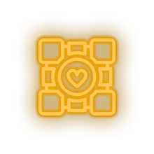 Charger l'image dans la galerie, warm_white video game logo companion cube led neon factory