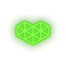 Charger l'image dans la galerie, green video game logo heart led neon factory