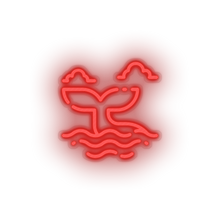 Charger l'image dans la galerie, red whale led animal beach holiday summer tail vacation whale neon factory