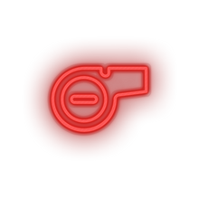 Charger l'image dans la galerie, red whistle led american football football club signal soccer sport whistle neon factory