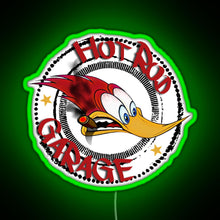 Charger l'image dans la galerie, Woodys Hot Rod Garage RGB neon sign green