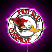Charger l'image dans la galerie, Woodys Hot Rod Garage RGB neon sign  pink