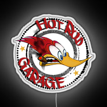 Charger l'image dans la galerie, Woodys Hot Rod Garage RGB neon sign white