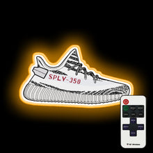 Charger l'image dans la galerie, Yeezy 350 Boost Zebra Minimalist Illustration  neon sign