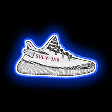 Charger l'image dans la galerie, Yeezy 350 Boost Zebra Minimalist Illustration Neon Sign