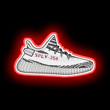 Charger l'image dans la galerie, Yeezy 350 Boost Zebra Minimalist Illustration Neon Sign