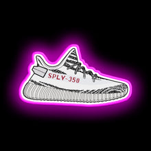 Charger l'image dans la galerie, Yeezy 350 Boost Zebra Minimalist Illustration Neon Sign