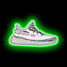 Charger l'image dans la galerie, Yeezy 350 Boost Zebra Minimalist Illustration Neon Sign
