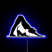 Charger l'image dans la galerie, Yoga Cat RGB neon sign blue