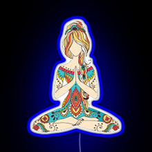 Charger l'image dans la galerie, Yoga Girl RGB neon sign blue